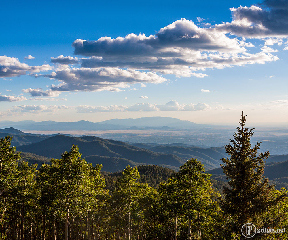 View from the Overlook, near the Santa Fe Ski Basin.