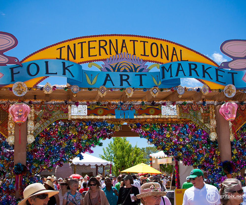 Entrance to the yearly International Folk Art Market.
